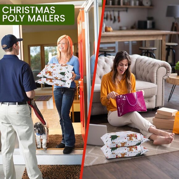 BUY NOW - 20 Piece Holiday Premium Poly Mailers - 10" x 13" - Picture 4 of 5